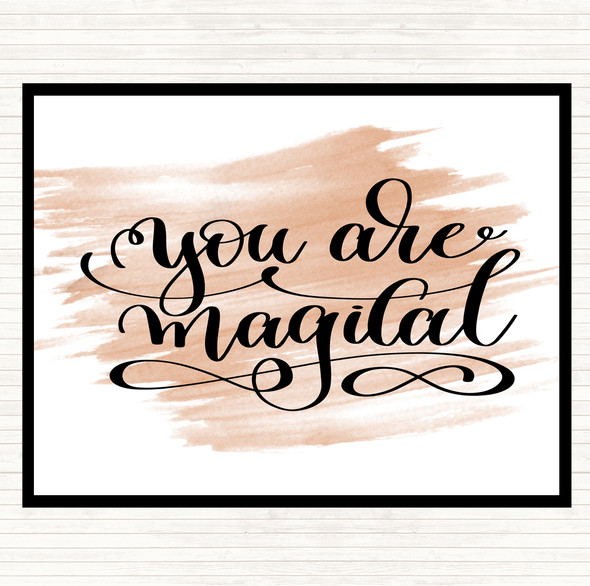 Watercolour You Are Magical Quote Mouse Mat Pad