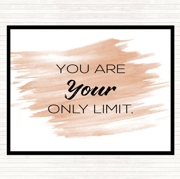 Watercolour Your Limit Quote Dinner Table Placemat