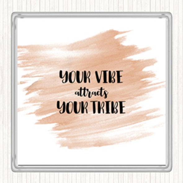 Watercolour Your Vibe Quote Drinks Mat Coaster