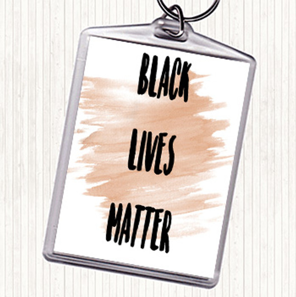 Watercolour Black Lives Matter Quote Bag Tag Keychain Keyring