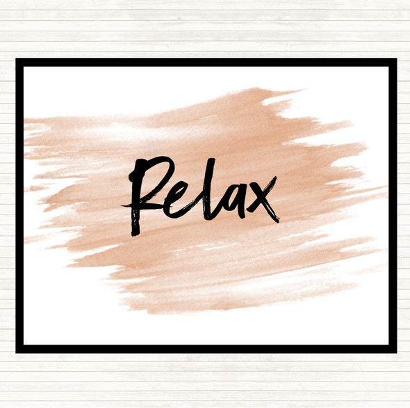 Watercolour Bold Relax Quote Mouse Mat Pad