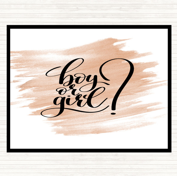 Watercolour Boy Or Girl Quote Dinner Table Placemat