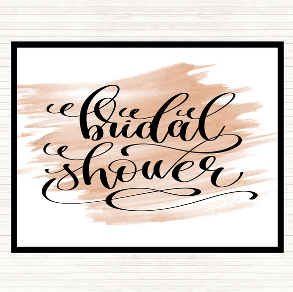 Watercolour Bridal Shower Quote Mouse Mat Pad