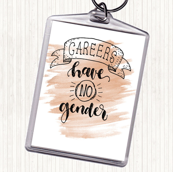 Watercolour Careers No Gender Quote Bag Tag Keychain Keyring