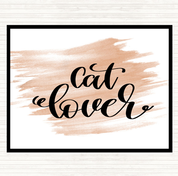 Watercolour Cat Lover Quote Dinner Table Placemat