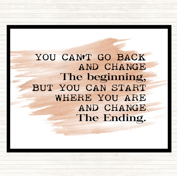 Watercolour Change The End Quote Mouse Mat Pad