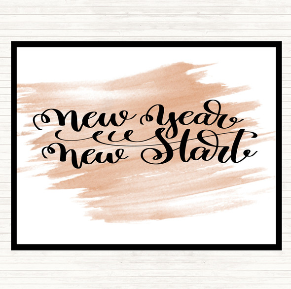 Watercolour Christmas New Year New Start Quote Dinner Table Placemat