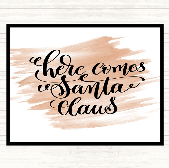 Watercolour Christmas Santa Claus Quote Dinner Table Placemat