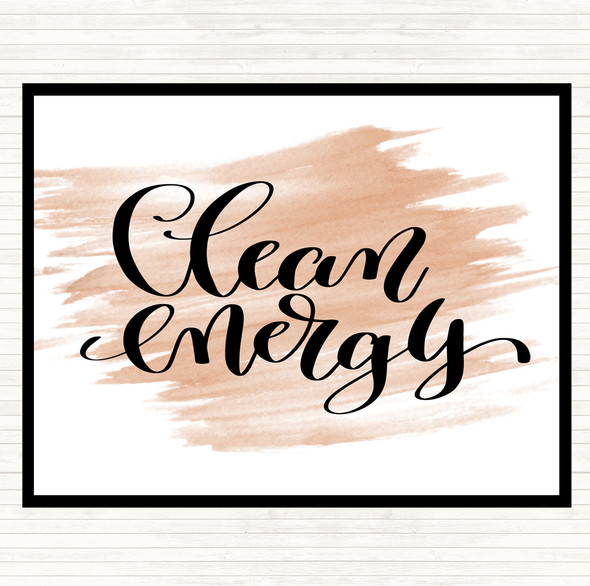Watercolour Clean Energy Quote Mouse Mat Pad
