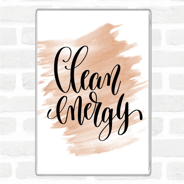 Watercolour Clean Energy Quote Jumbo Fridge Magnet