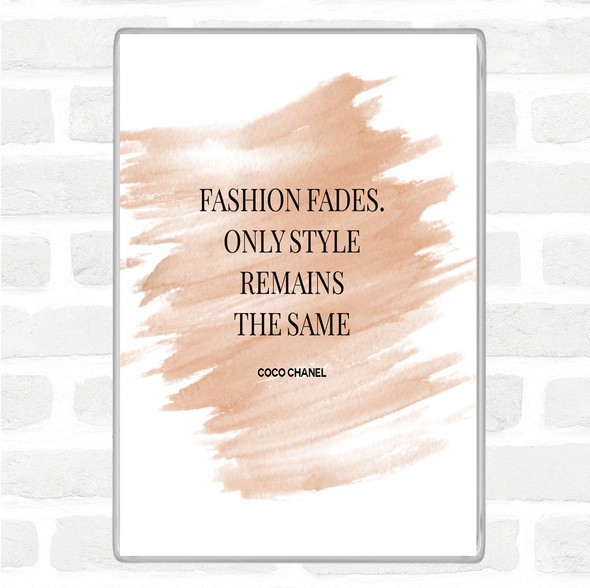 Watercolour Coco Chanel Fashion Fades Quote Jumbo Fridge Magnet