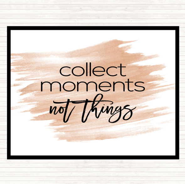 Watercolour Collect Moments Quote Dinner Table Placemat