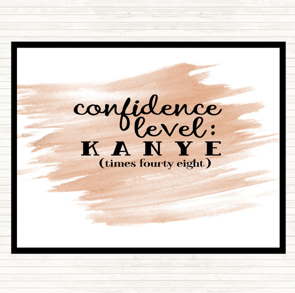 Watercolour Confidence Level Quote Mouse Mat Pad