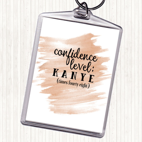 Watercolour Confidence Level Quote Bag Tag Keychain Keyring