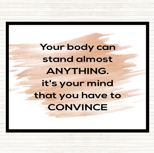 Watercolour Convince Your Mind Quote Dinner Table Placemat