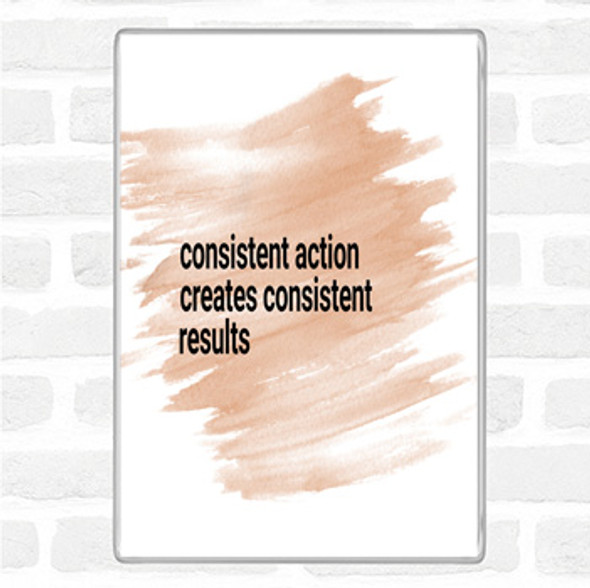 Watercolour Consistent Action Creates Consistent Results Quote Jumbo Fridge Magnet