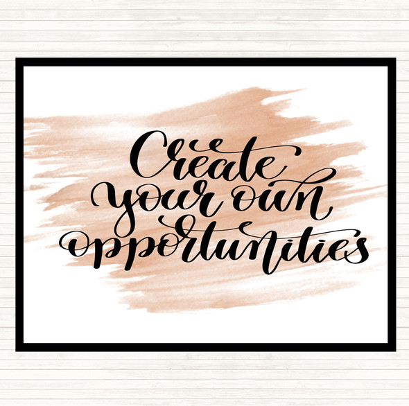 Watercolour Create Own Opportunities Quote Mouse Mat Pad