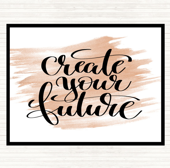 Watercolour Create Your Future Quote Dinner Table Placemat