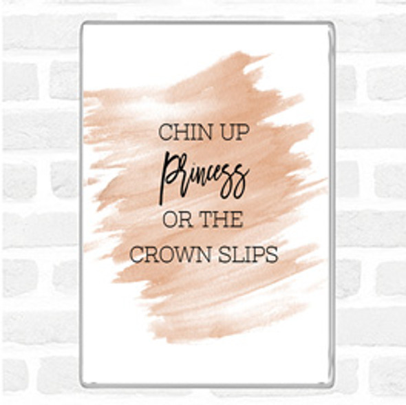 Watercolour Crown Slips Quote Jumbo Fridge Magnet
