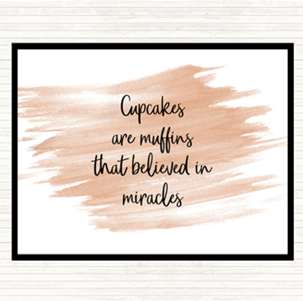 Watercolour Cupcakes Are Muffins That Believed In Miracles Quote Mouse Mat Pad