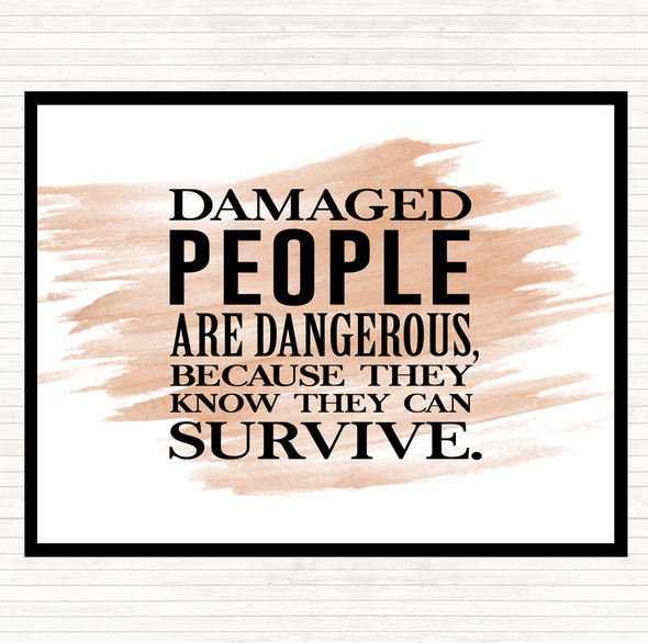 Watercolour Damaged People Quote Mouse Mat Pad