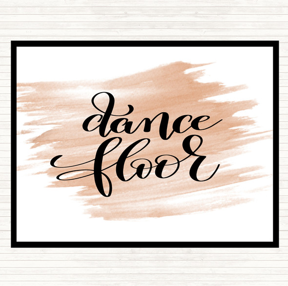 Watercolour Dance Floor Quote Dinner Table Placemat