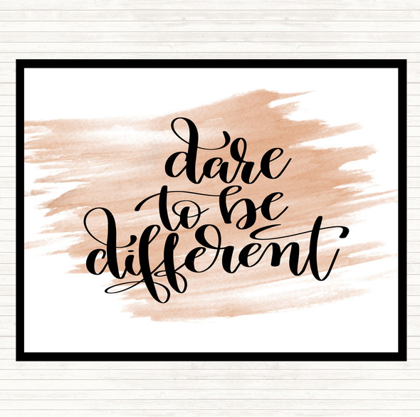 Watercolour Dare To Be Different Quote Dinner Table Placemat