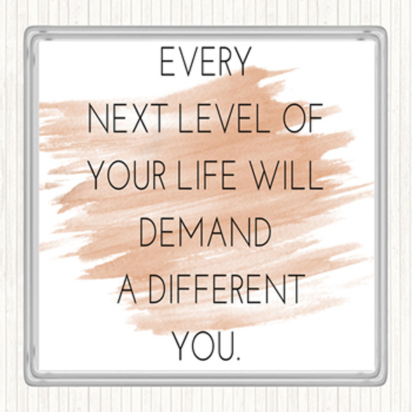 Watercolour Demand A Different You Quote Drinks Mat Coaster