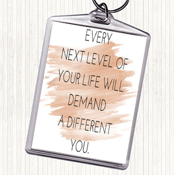 Watercolour Demand A Different You Quote Bag Tag Keychain Keyring