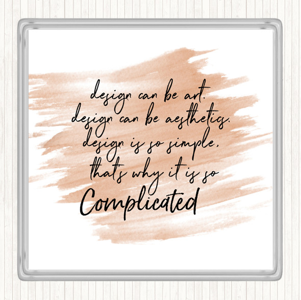 Watercolour Design Can Be Art Quote Drinks Mat Coaster