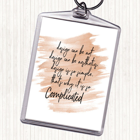 Watercolour Design Can Be Art Quote Bag Tag Keychain Keyring