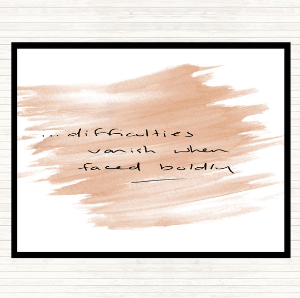 Watercolour Difficulties Quote Mouse Mat Pad
