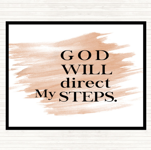 Watercolour Direct My Steps Quote Mouse Mat Pad