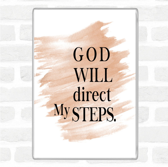 Watercolour Direct My Steps Quote Jumbo Fridge Magnet