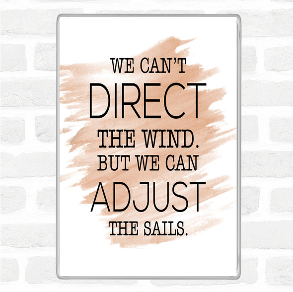 Watercolour Direct Wind Adjust Sails Quote Jumbo Fridge Magnet