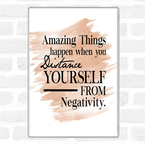 Watercolour Distance Yourself From Negativity Quote Jumbo Fridge Magnet