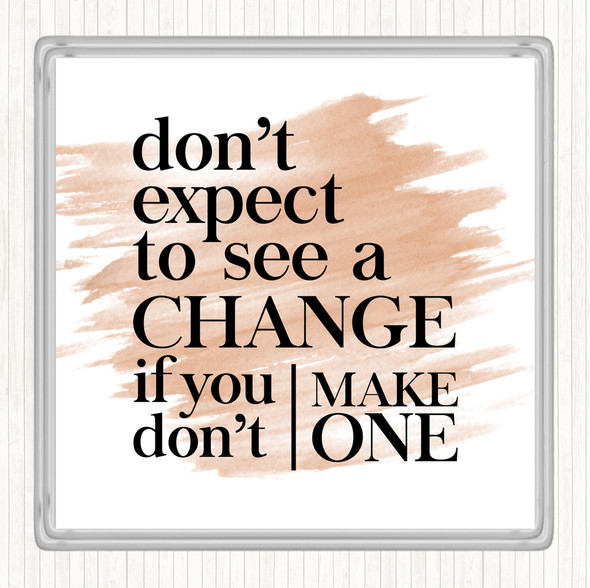 Watercolour Don't Expect Quote Drinks Mat Coaster