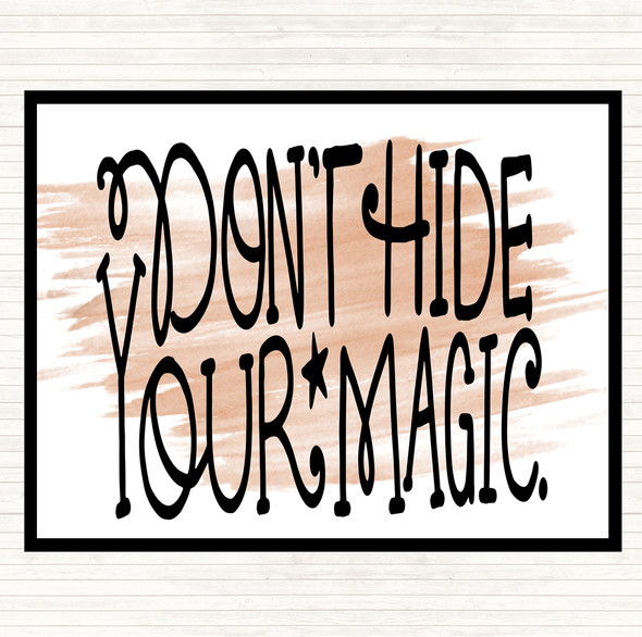 Watercolour Don't Hide Magic Unicorn Quote Mouse Mat Pad