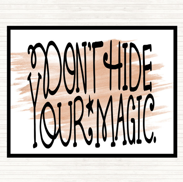 Watercolour Don't Hide Magic Unicorn Quote Dinner Table Placemat