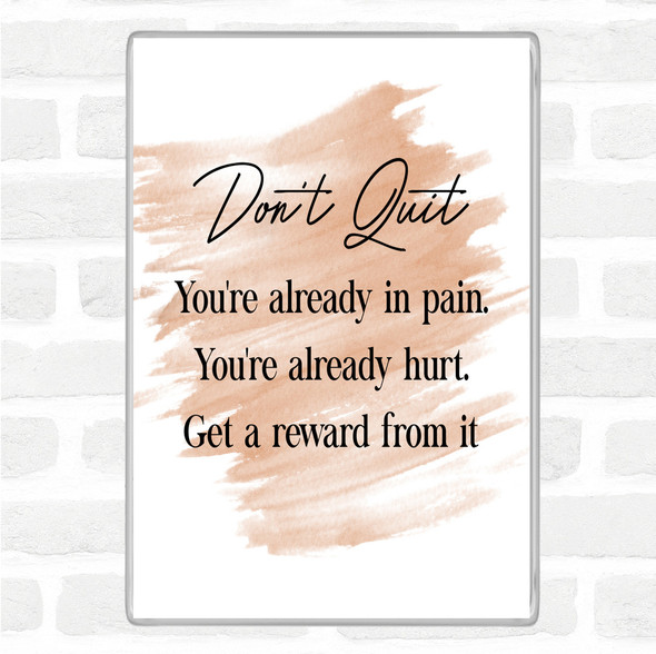 Watercolour Don't Quit Quote Jumbo Fridge Magnet