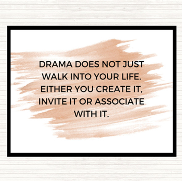 Watercolour Drama Doesn't Just Walk Into Your Life Quote Mouse Mat Pad