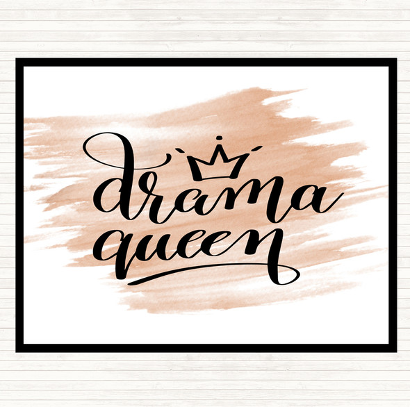 Watercolour Drama Queen Quote Mouse Mat Pad