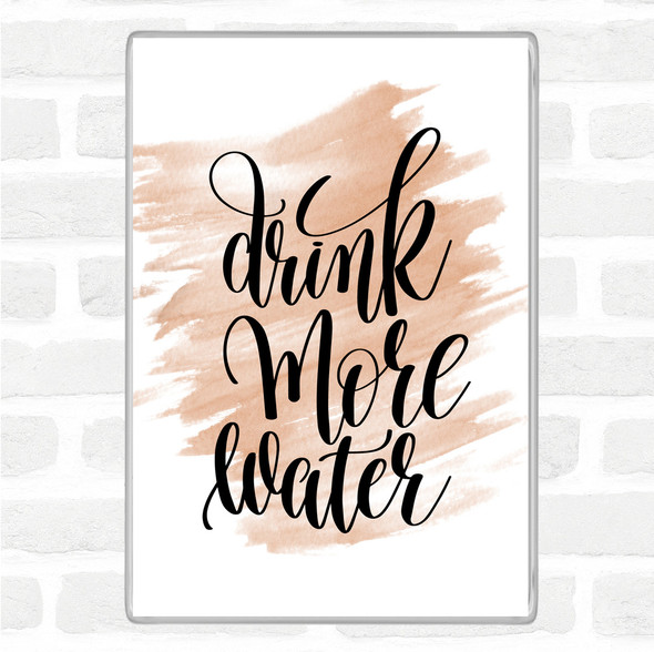 Watercolour Drink More Water Quote Jumbo Fridge Magnet