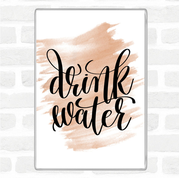 Watercolour Drink Water Quote Jumbo Fridge Magnet