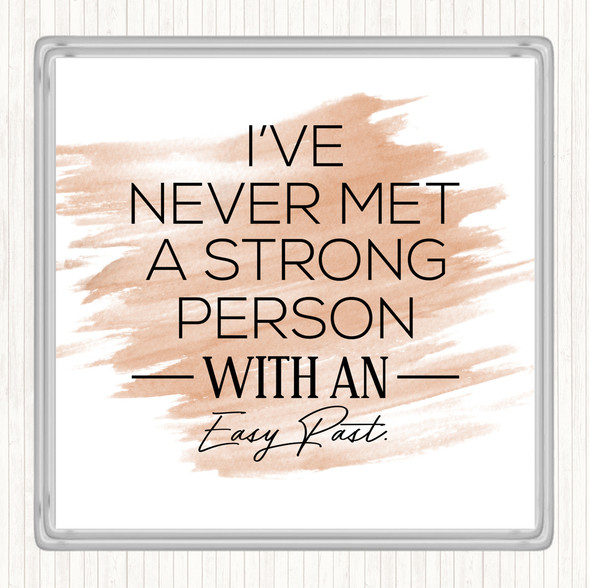 Watercolour Easy Past Quote Drinks Mat Coaster