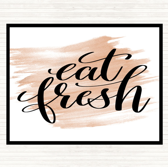 Watercolour Eat Fresh Quote Dinner Table Placemat