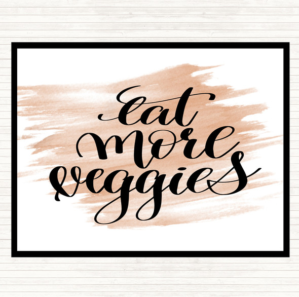 Watercolour Eat More Veggies Quote Dinner Table Placemat