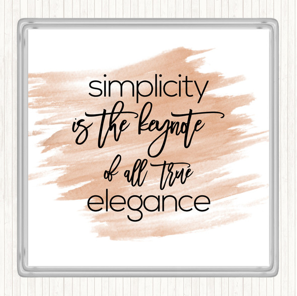 Watercolour Elegance Quote Drinks Mat Coaster