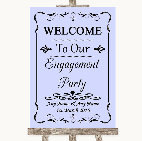 Lilac Welcome To Our Engagement Party Personalised Wedding Sign