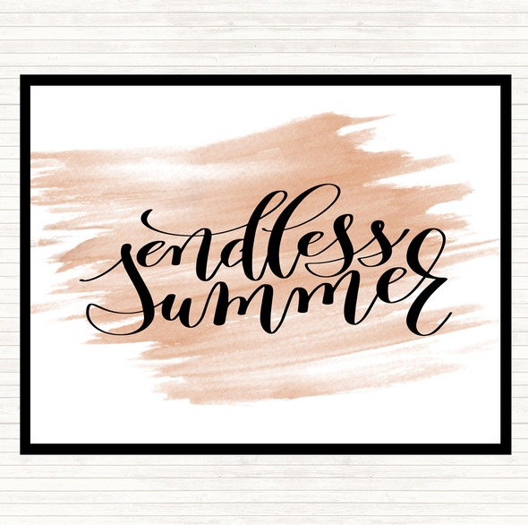 Watercolour Endless Summer Quote Dinner Table Placemat